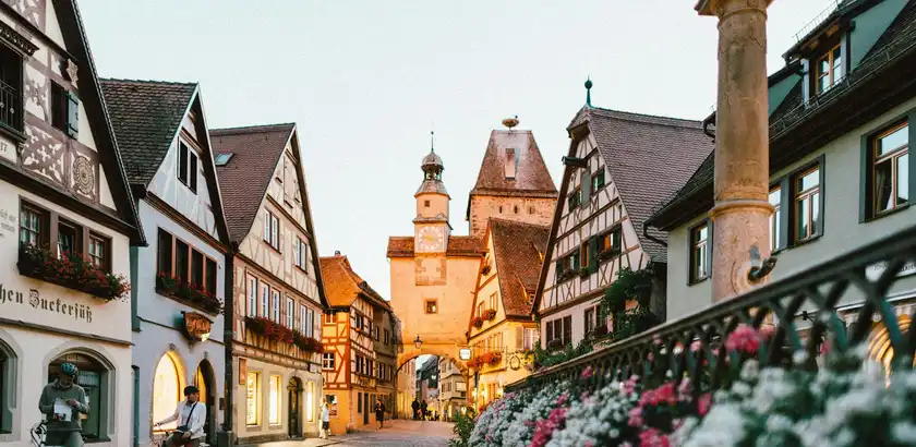 European river cruise ship docked in a historic European town — luxury river cruising experience